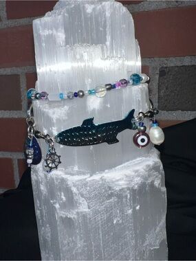 Iridescent Fish Charm Bracelet with Matching Complimentary Bracelet